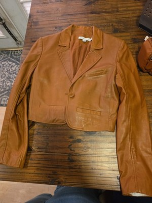 See By Chloe Women s Lamb Leather Size 2 Jacket-light Brown