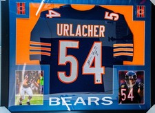 Brian Urlacher Signed Jersey Framed & Matted w/ Photos 30x40 Beckett W449841