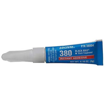 Loctite 232834 Instant Adhesive, 380 Series, Black, 0.1 Oz, Tube