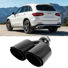 For Mercedes Benz Glc30 X253 Carbon Fiber 3 Inlet 4.0 Outlet Dual Exhaust Pipe For Mercedes Benz Glc30 X253 Carbon Fiber 3 Inlet 4.0 Outlet Dual Exhaust Pipe