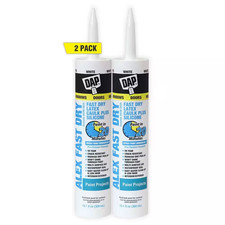 Alex Fast Dry 10.1 Oz. White Acrylic Latex plus Silicone Caulk 2-Pack 