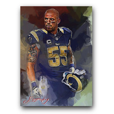 James Laurinaitis Art Card Limited 25/50 Edward Vela Signed (Los Angeles Rams)