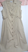 Calvin Klein Dress Tan Button Front Dress Ladies Size 8 NWT