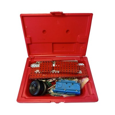 Vintage 1972-1976 Gilbert Erector Set w Motor Red Case Manual Aprx. 90% Complete