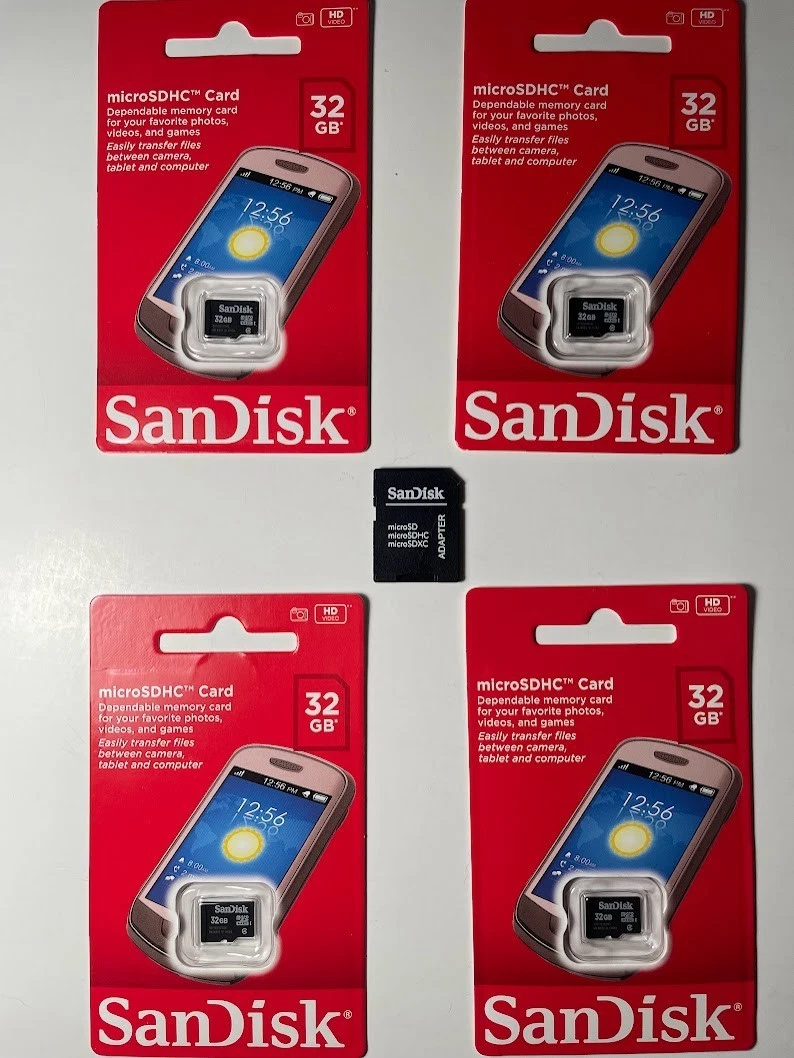 32GB 64GB 5Pack Micro SD TF Card SDXC SDHC Memory Card For Samsung Android