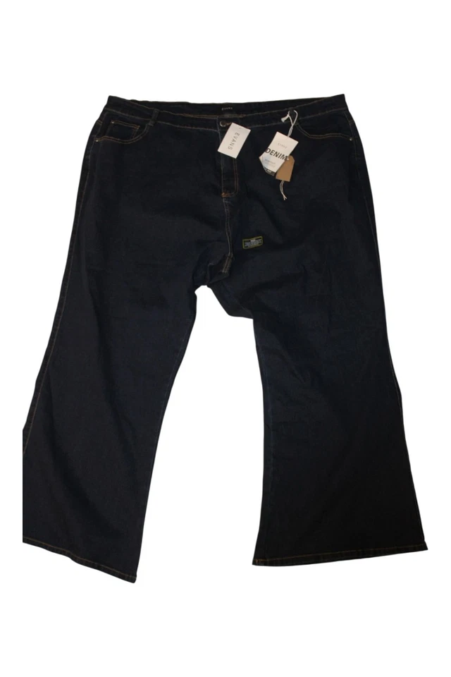 Pantalones de mezclilla para mujer Evans corte curvo - azul oscuro talla UK 30 EUR 58 / US 26 nuevos Foto 3 de 4