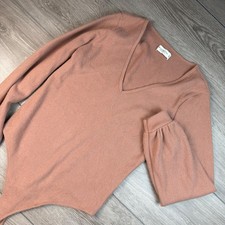 Abercrombie  Fitch Women Bodysuit Soft A F Cozy Ribbed V-Neck Pink XL