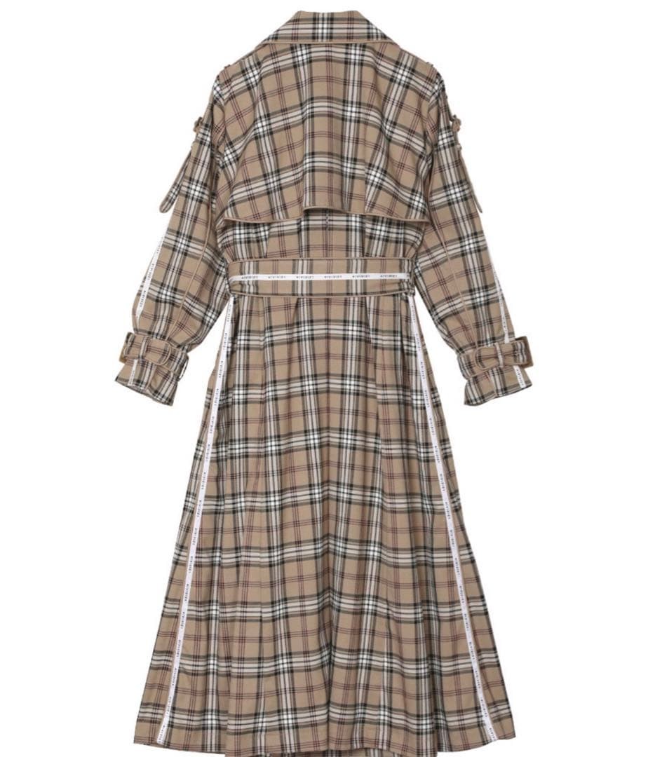 Ameri Vintage Pass Code Check Coat Beige Size M N… - image 7