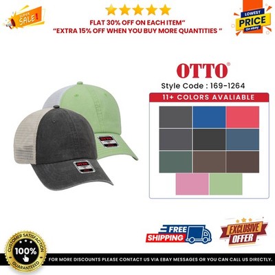 OTTO CAP ''OTTO FLEX'' Fitted 6 Panel Low Profile Mesh Back Trucker Hat - 169-1264