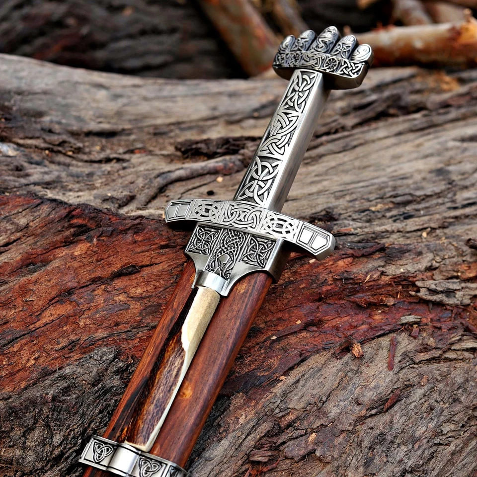 Espada Vikinga | Espada Vikinga Marrón Hecha a Mano | Espada Vaina Nórdica | Espada Ragnar Foto 3 de 4