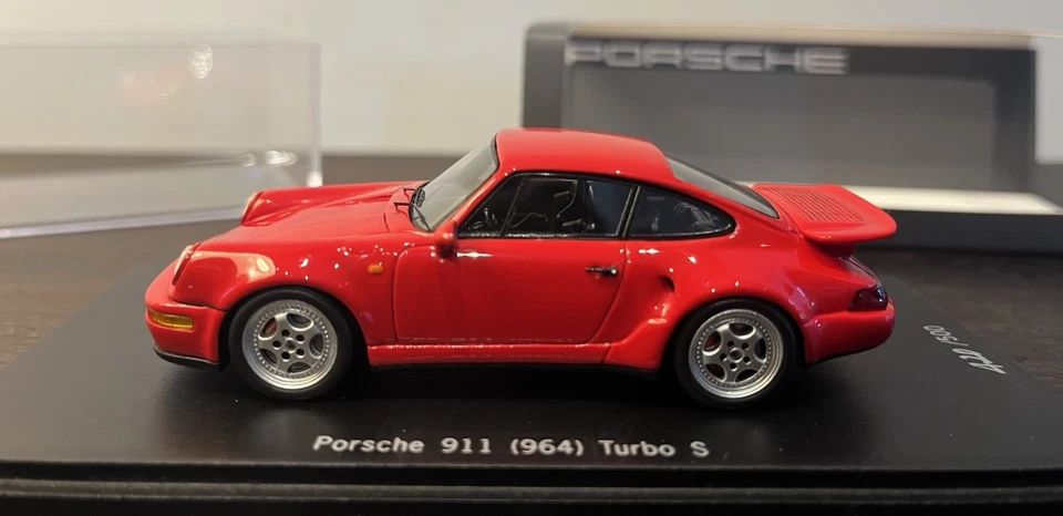 Porsche 911 Turbo S 964 1992 Spark 1 43 Indischrot! 1 Of 500! Very Rare - Immagine 3 di 4