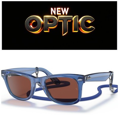 Gafas Ray-Ban RB2140 6587C5 Wayfarer Colorblock Blue  Red Transparent New 