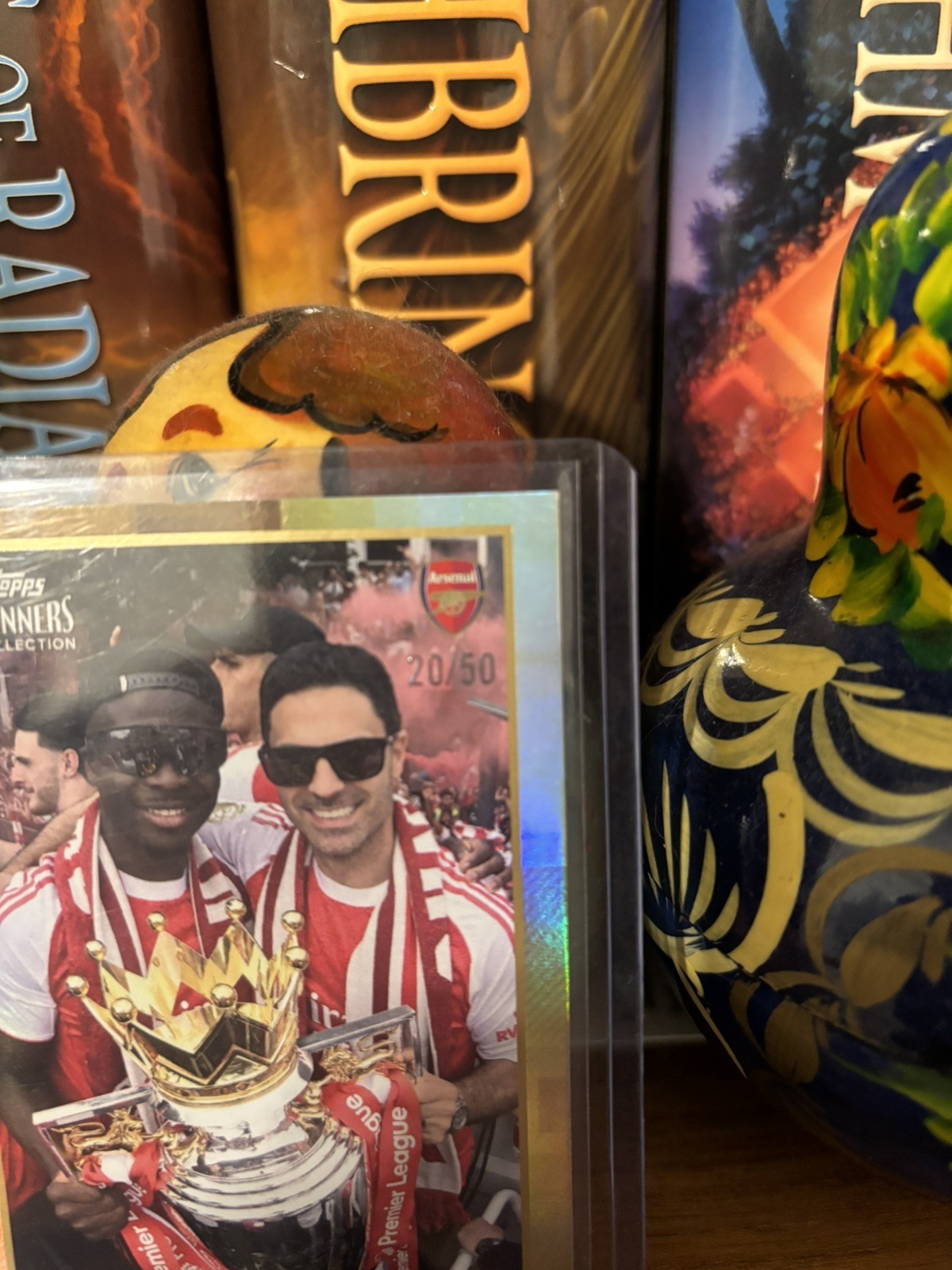Topps Arsenal Winners Collection Champions Gunners Parade 20/50 Saka + Arteta! view 3