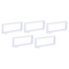 9" x 3.5" 3D Floating Display Case, 5pcs with Base Stand, White