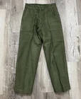 Vintage Military Fatigues OG-107 Type 1 30x29 USA Sateen Green Vietnam Era