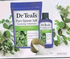 Dr Teals Bath Beauty Gift Set Eucalyptus Spearmint Epsom Salt  Foaming Bath