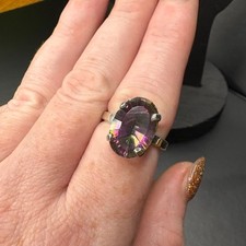 Sterling Silver Mystic Topaz Ring Genuine Mystic Topaz Size 6.75