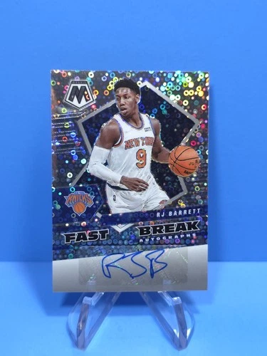 2021-22 Panini Mosaic Basketball Rj Barrett Fast Break Autographs Prizm Knicks