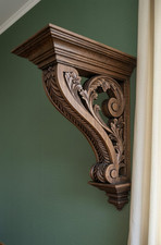 Handcrafted Wooden Corbel Elegant Carved Wall Bracket