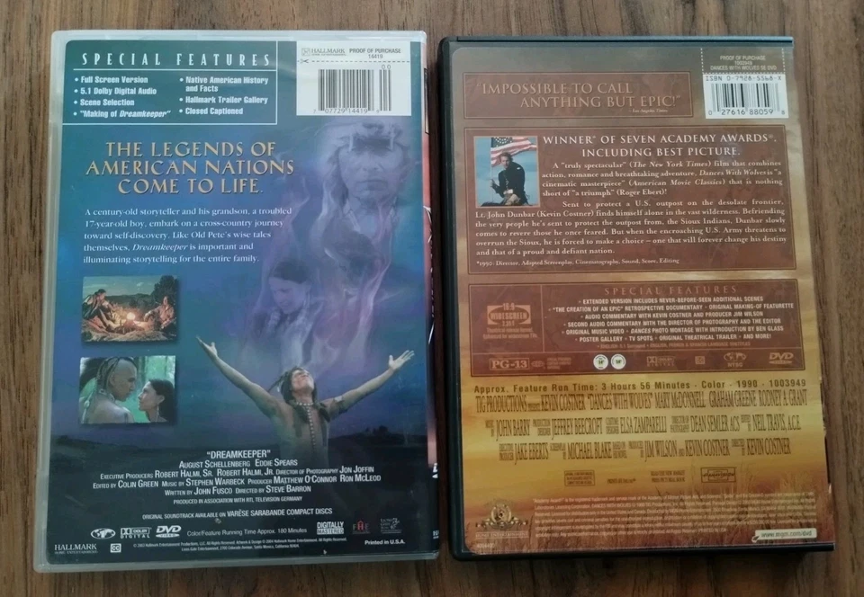 Dreamkeeper/Dances With Wolves/Native American/Western/Drama/Romance - Image 2 of 4