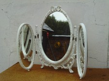 Vintage 1980s/90s French Louis Style Freestanding Triple Dressing Table Mirror