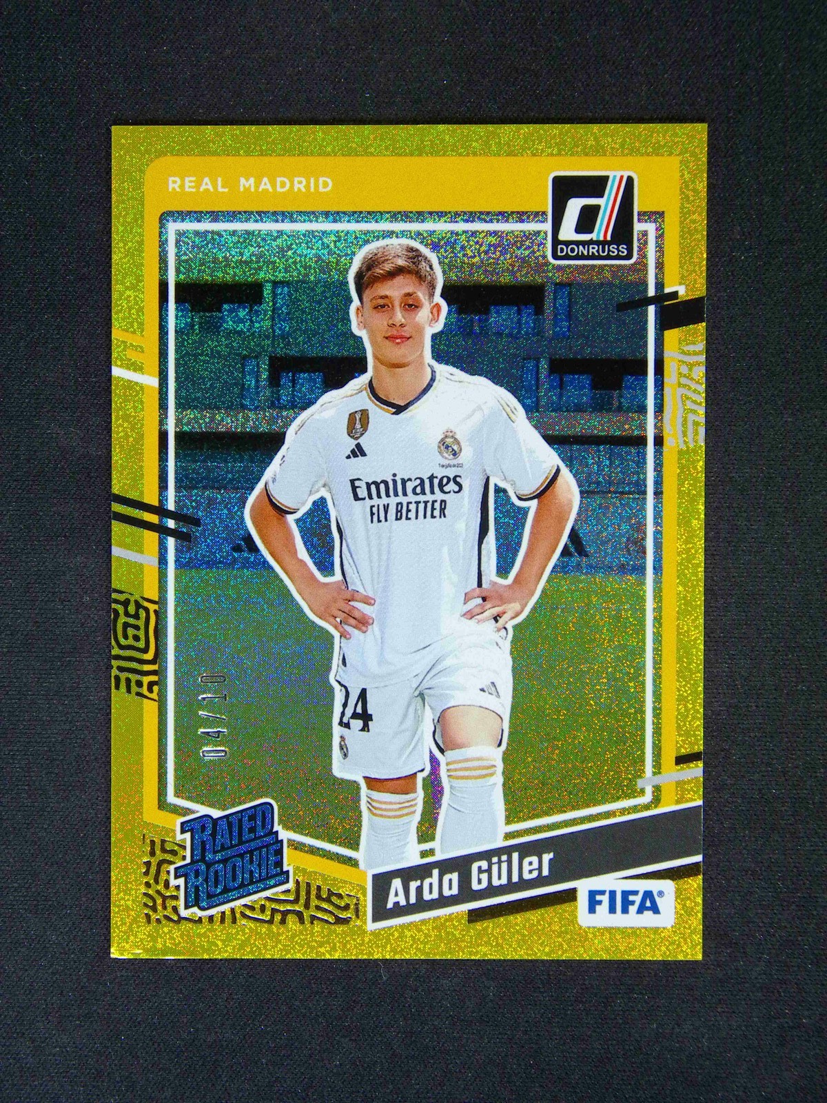 2023-24 Panini Donruss FIFA Arda Guler #184 RC Rated Rookie Gold /10