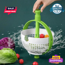 Salad Spina 2-In-1 Easy-To-Use Collapsible Salad Spinner Straining Colander