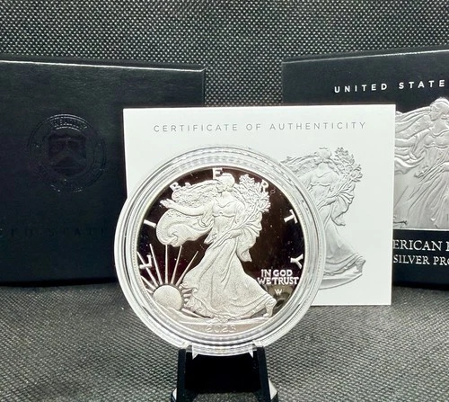 2023-W Proof American Silver Eagle with OGP & COA! 1 Oz .999 Silver
