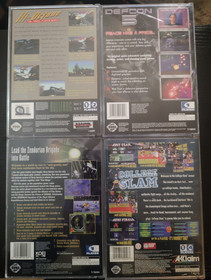 LOT 4 SEGA SATURN GAMES! COLLEGE SLAM, DEFCON 5, HI-OCTANE, HEIR OF ZONDOR! CIB!