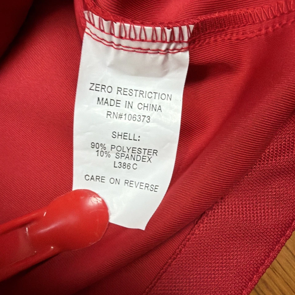 Chaleco de golf Zero Restriction para hombre XL Tour Series 1/4 cremallera cuello falso pulóver rojo Foto 4 de 4