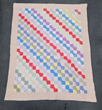 Vintage Handmade Quilt 90" X 70"
