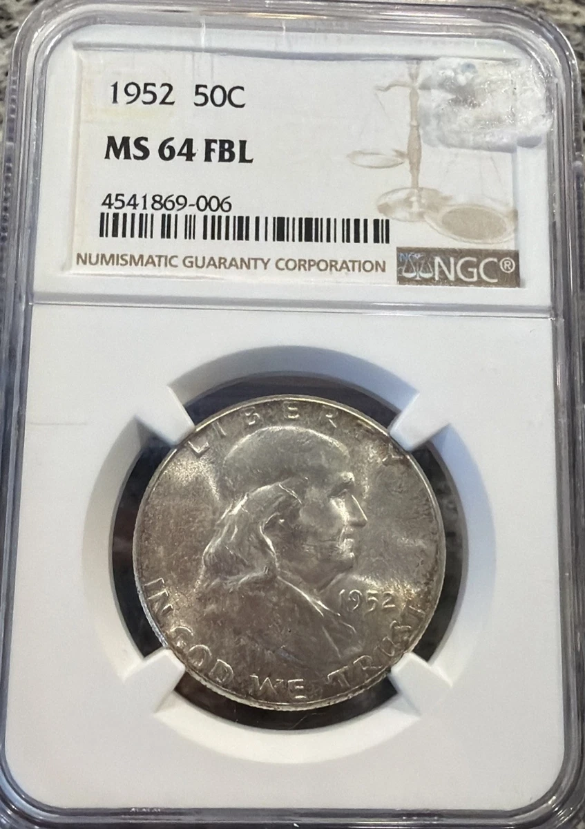 NGC 1952 Grade MS 64 Franklin Half Dollars (1948-1963) for sale | eBay