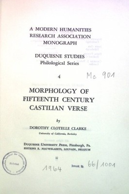 A modern Humanities research Association Monograph, Duquesne Studies, Philologic
