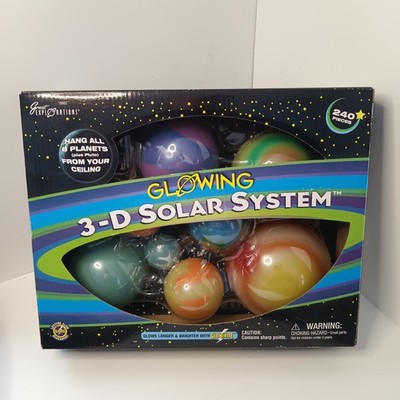 GREAT EXPLORATIONS Glowing 3-D Solar System 240 Piece Set Includes Pluto *NEW*