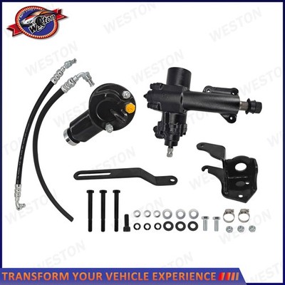 For 1955-57 Chevy Belair 150 210 Power Steering Gear Box Upgrade Conversion Kit