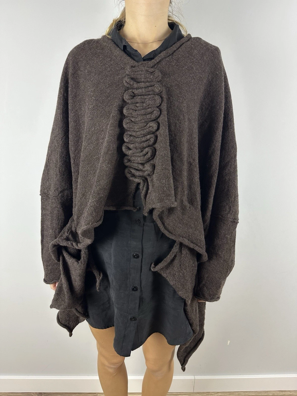 Barbara Speer 3 Oversized Relaxed Knitwear Sweater Top Cape Poncho Avantgard