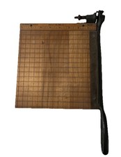 Vintage Guillotine REXO JR NO 2 Paper Cutter 10” 1940’s Burk & James Works Well