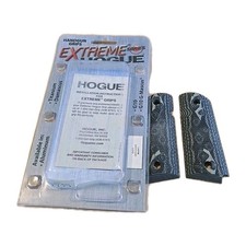 Hogue Extreme Checkered G10 Grips For Colt 1911 Officers Model Blkgry New Hogue Extreme Checkered G10 Grips For Colt 1911 Officers Model Blkgry New