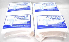 Lot of 4 Attends Care Advanced Briefs Heavy Absorbency Medium Size 32" To 44"
