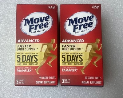 2x Move Free Advanced 5-Day Joint Support - TamaFlex 90 Tablets Each EXP: 8/27