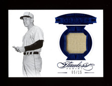 2017 Panini Flawless EDDIE STANKY Game-Used Material Jersey Relic Sapphire /15