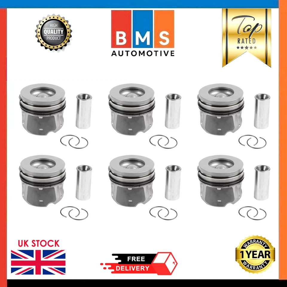 LAND ROVER 3.0 TDV6 306DT PISTONS SET 6X 0.50 DISCOVERY VELAR SPORT 9X2Q6K108CB - Image 4 of 4