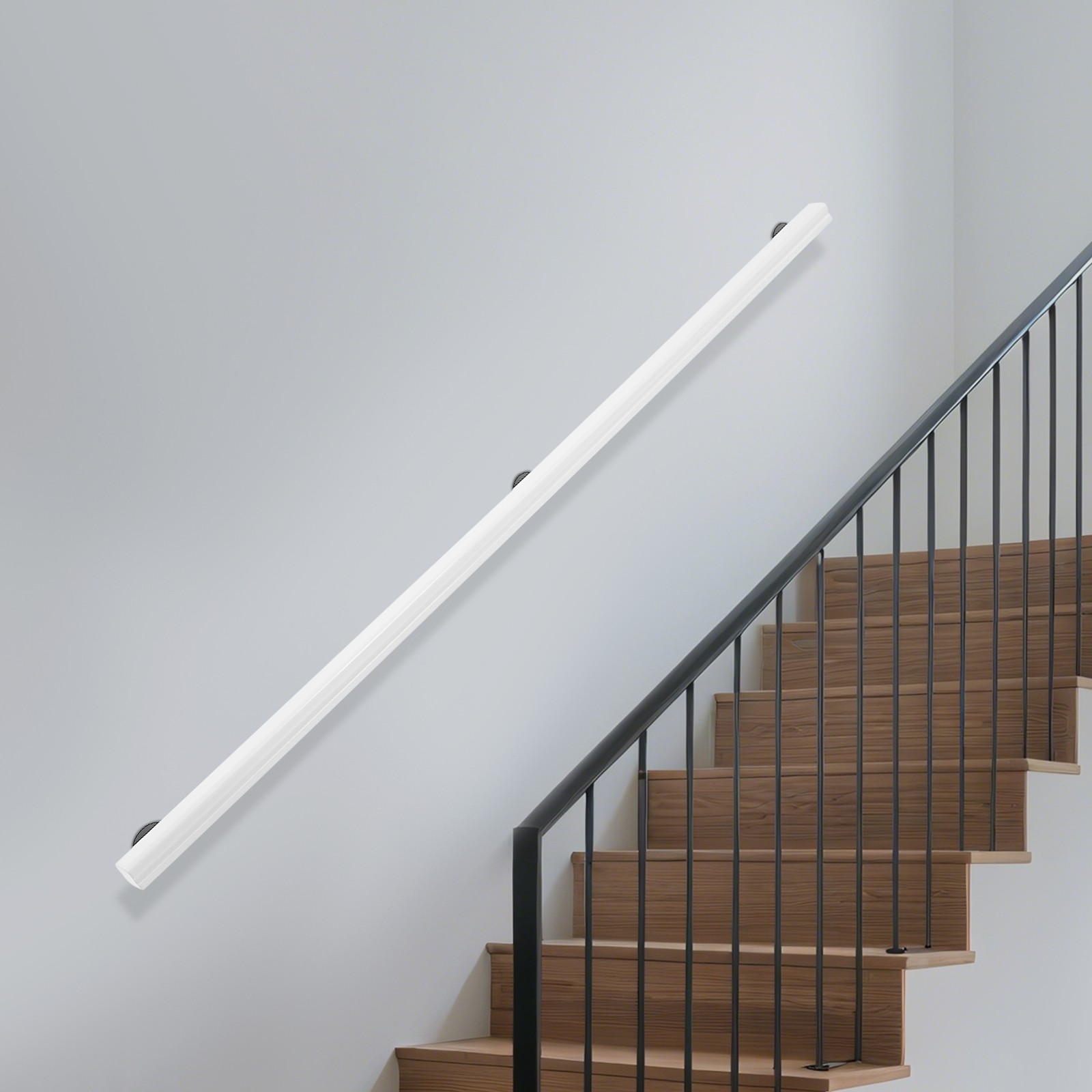 Wall-mounted Stair Handrail Wooden Stair Handrail, Decorative Railing for Stairs