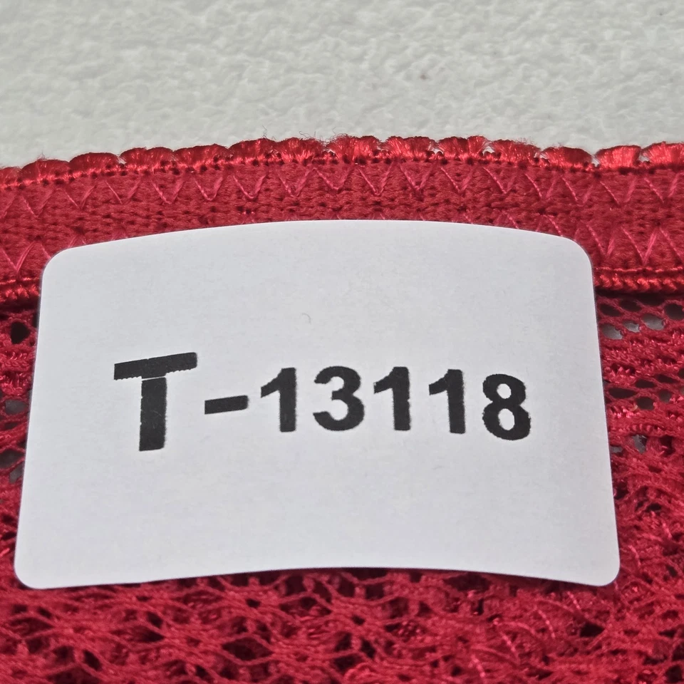 Donna L'oren Women Panty XL Red 4605 Lace Bow Sheer Cheeky Bow NWT - Image 2 of 4