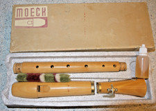 Moeck  Tuju Altblockflöte + Klappe,(DEUTSCHER GRIFF) guter Zustand + PFLEGE OVP