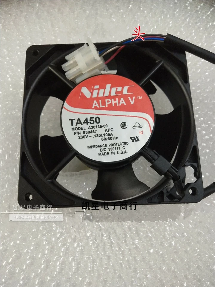1PC NIDEC TA450 A30135-89 12038 12CM 230V 0.130A AC Cooling Fan 5-wire - Image 4 of 4
