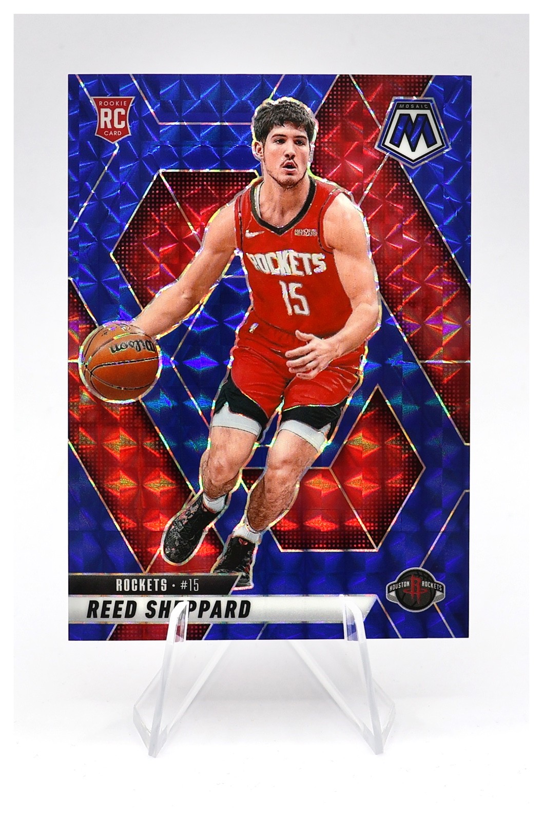 2024-25 Panini Mosaic Reed Sheppard #249 Blue Mosiac Prizm RC /199