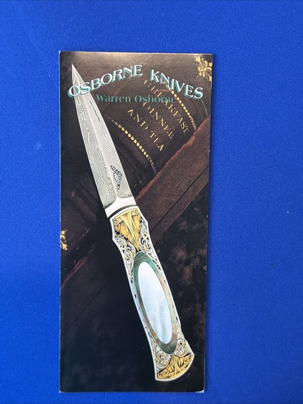 Vintage Warren Osborne Knife Catalog~ OSBORNE KNIVES