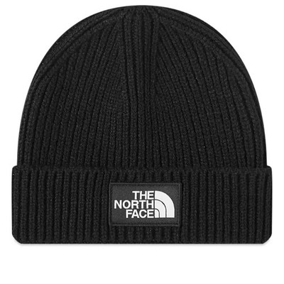 The North Face Beanie Winter TNF Logo Box Short Mütze One Size Grau Schwarz
