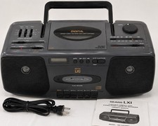 Sears LXI Portable CD Cassette Boombox AM FM Radio Tested Working Vintage